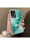 Vivo Y29 Compatible Silicone Edge Hard Back Case Couple Phone Case with Floral Pattern - 3