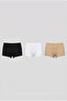 Women's 3-Piece Set Lycra 95% Cotton Flexible Comfortable Boxer Shorts Leggings - 3