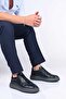 Laceless Elastic Eva Sole Genuine Leather Sneaker 174-1982 Men's Shoes