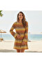 Women's Beachwear Patterned Backless Dress Bb2648