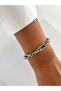 Special Series Chain Silvery Interlocking Italian Xp Chain Silver Bracelet - 5