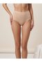 6 Pieces of 100% Cotton, Non-Marking, High Waist Jacquard-(Perforated Fabric) Plus Size Women's Panties