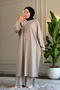 6548 - Stylish, Comfortable, Soft, Special Wanda Viscose Fabric, Women's Set with Slit Detail Long Tunic