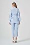 Women's Stone Detailed Tencel Set Ice Blue 31414 - 6