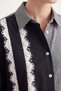 Women's Lace Detailed Color Block Shirt - 5