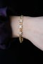 Women's Gold Zircon Stone Star Detailed Gourmet Chain Bracelet Xuping Jewelry Model