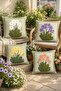 Leafy Flowers Patterned 4-Piece Throw Pillow Cover Set