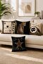 Modern Leopard Figure Patterned 4-Piece Throw Pillow Cover Set - 2