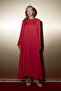 فستان ساتان مع عباءة 32-3805 - 8