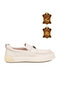 Cream Genuine Leather Men's Casual Shoes Alfa 5405 m - 3