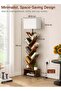 6-Layer Solid Wood Tree Bookshelf with Drawer, Light& Remote, Retro Storage Rack for Books - 4