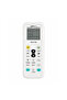 Universal Air Conditioner Remote Control 4000-in-1 With LCD Display, Easy Setup, Timer, Cool & Heat Functions Compatible with Most AC Brands White
