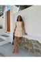 Asur Boutique Women's Tweed Gold Buttoned Vest Shorts Skirt Set Stylish Summer Two-Piece Set - 6