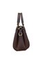 Simple and Stylish Accessory Detail Bag with Hand Grip and Crossbody Strap, Brown - 2