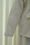 Double-Breasted Collar, Pocket Flaps, Buttoned Trousers Linen Suit - Stone Color - 6