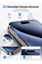 واقي شاشة من edl shop، متوافق مع iPhone 15 Pro Max، زجاج 6D Ghost غير قابل للكسر، صلابة 9H، شفاف - 2