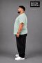 Süperlife Large Size Men's V-Neck Cotton Basic T-Shirt Navy Blue 3Xl-6Xl Spr26Bts509 - 2