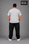 Süperlife Large Size Men's V-Neck Cotton Basic T-Shirt Navy Blue 3Xl-6Xl Spr26Bts509 - 3