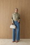 Women's High Waist Laser Palazzo Jeans - 2