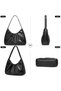 Women PU Dumpling Multi-Pocket Shoulder Bag Satchel, Ladies Large-Capacity Hobo Tote Bags Clutch Bag Elegant Underarm Design for Teen Youth Daily Casual Party Travel, Chic Magnetic Closure (Bl - 6