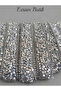 Silver Stone Applique Strip - Iron-On Decorative Strip Ornament and Accessory Material 1.5 cm Wide X 1 Meter