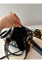 Women's Black-White Polka Dot Baguette Bag Retro Shoulder and Hand Bag - 4