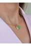 Medallion Model Water Green Hicran Necklace - 2