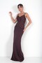 Women's Thin Strap Lined Front Gathered Bocuk Detailed Top Satin Skirt Crepe Long Dress - 2
