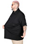 Mode XL Large Size T-Shirt Polo Collar U26581 Black - 3
