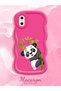 iPhone X Compatible Case Camera Protector Red Silicone Couple Phone Case Panda Pattern - 2
