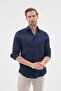 Italian Collar 100% Linen Comfort Fit Men's Shirt - 4