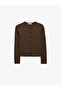 Slim Fit Long Sleeve Crew Neck Buttoned Knitwear Cardigan - 5