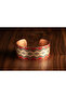 Copper Classic Anatolian Kilim Patterned Wide Adjustable Clamp Bracelet - 6