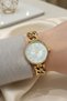 Chain Model, Steel Bracelet Gold / Metallic Green Dial, Women's Wristwatch - 4