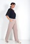 Women's High Waist Metal Button Pleated Palazzo Pants with Pockets - 2