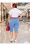 Elastic High Waist Flexible Women's Shorts Capri - 2