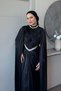 Diana Cape Detail Evening Dress Black - 2