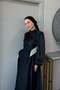 Crystal Drape Detail Evening Dress Black - 3