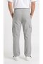 Men's Gray Commando Pocket Parachute Fabric Baggy Trousers with Adjustable Cuffs and Clips - 7
