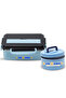 - Stainless steel lunch box with food jar .