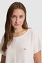Women's Cream Crew Neck T-Shirt 50322086-Vr256 - 2