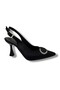 Desire 452-26 Striped Satin Stone Buckle Thin Heel Women's Stiletto 8.5cm - 2