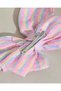 Girls Pink Striped Bow Hair Clip - 4