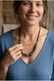 Handmade Round Colored Glass Beaded Special Design Necklace - 3