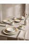 White And Gold Floral Dinner Set (20 Piece)