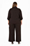 Plus Size Women's Suit with Zippered Collar and Stone Embellishment Detail - 7