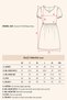 Women's Peach Seersucker Textured Viscose Regular Fit Crew Neck Short Balloon Sleeve Gathered Above Knee Dress Sinclair - 6