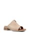 45265 Genuine Leather Beige Women's Slippers - 2