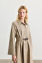 Sand Belt Detailed Shirt Dress - 2