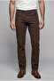 Brown Velvet Zippered Sports Pants